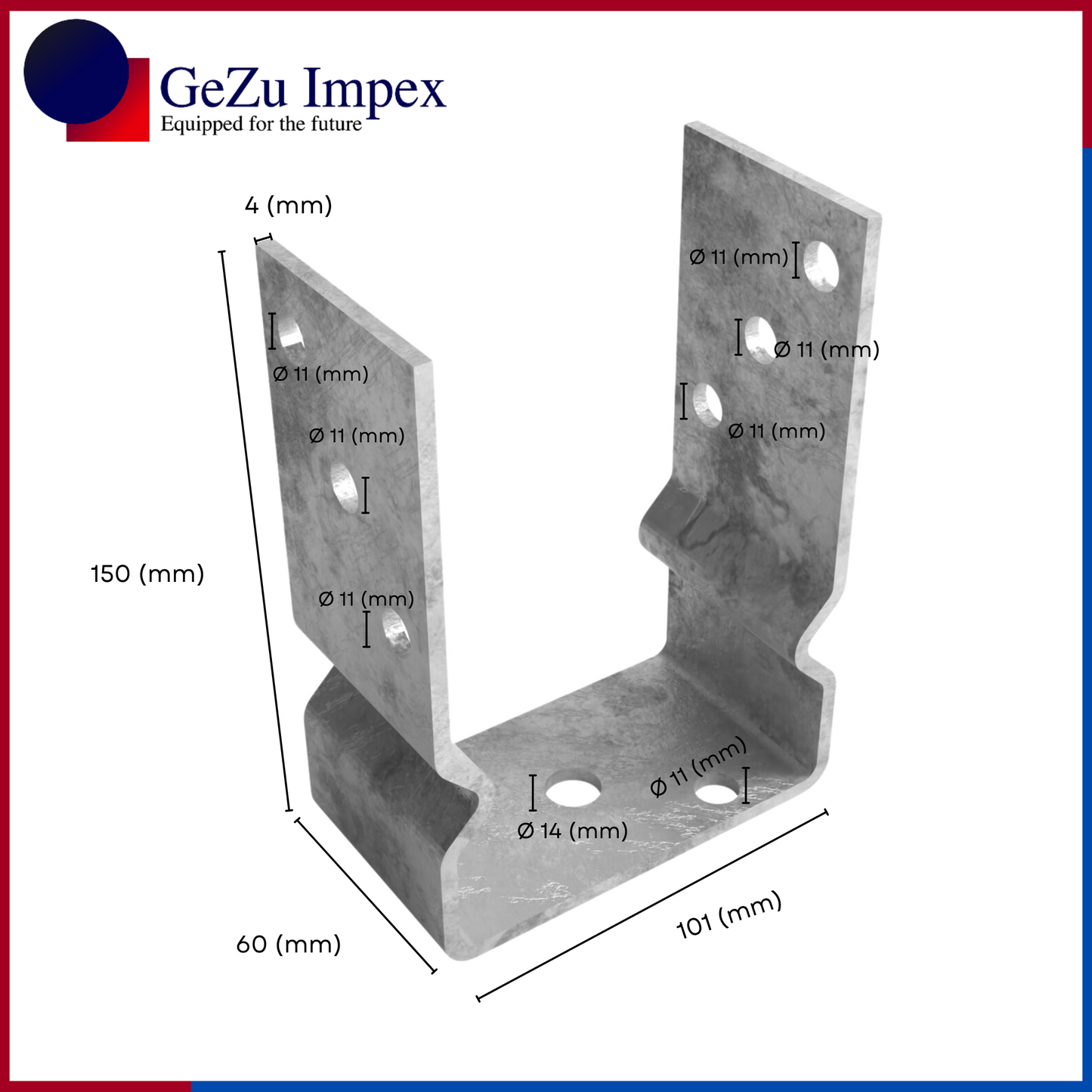 101 x 150 x 60 x 4 m / Hot Dip Galvanised