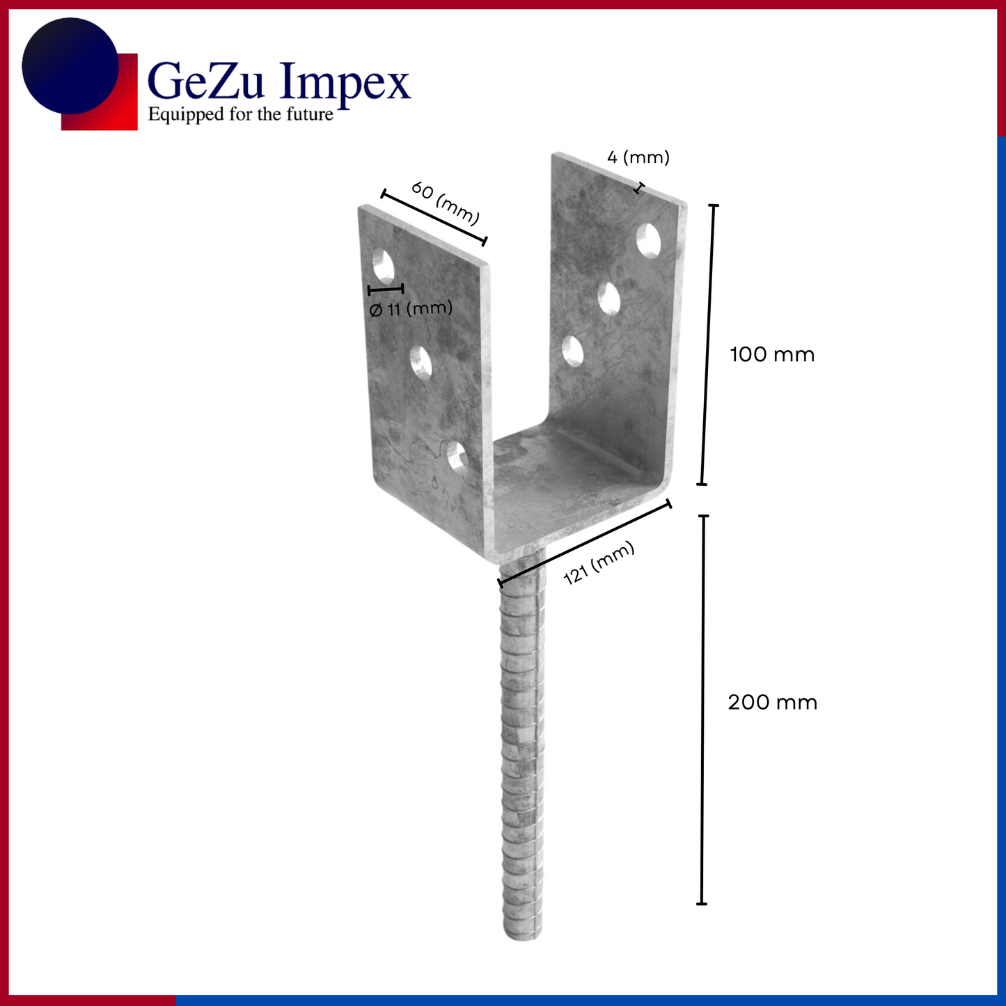 121 x 300 x 60 x 4 mm / Hot Dip Galvanised