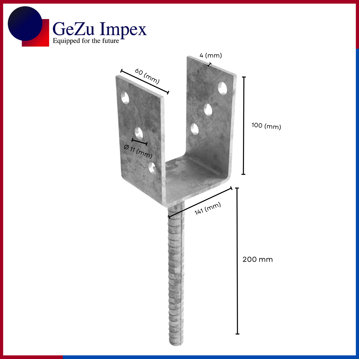 141 x 300 x 60 x 4 mm / Hot Dip Galvanised