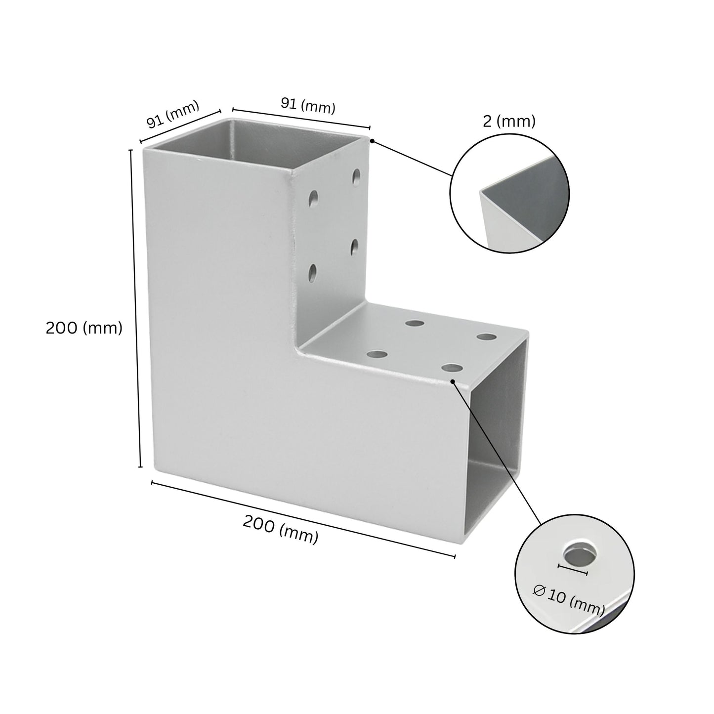 Connettore a L per pali