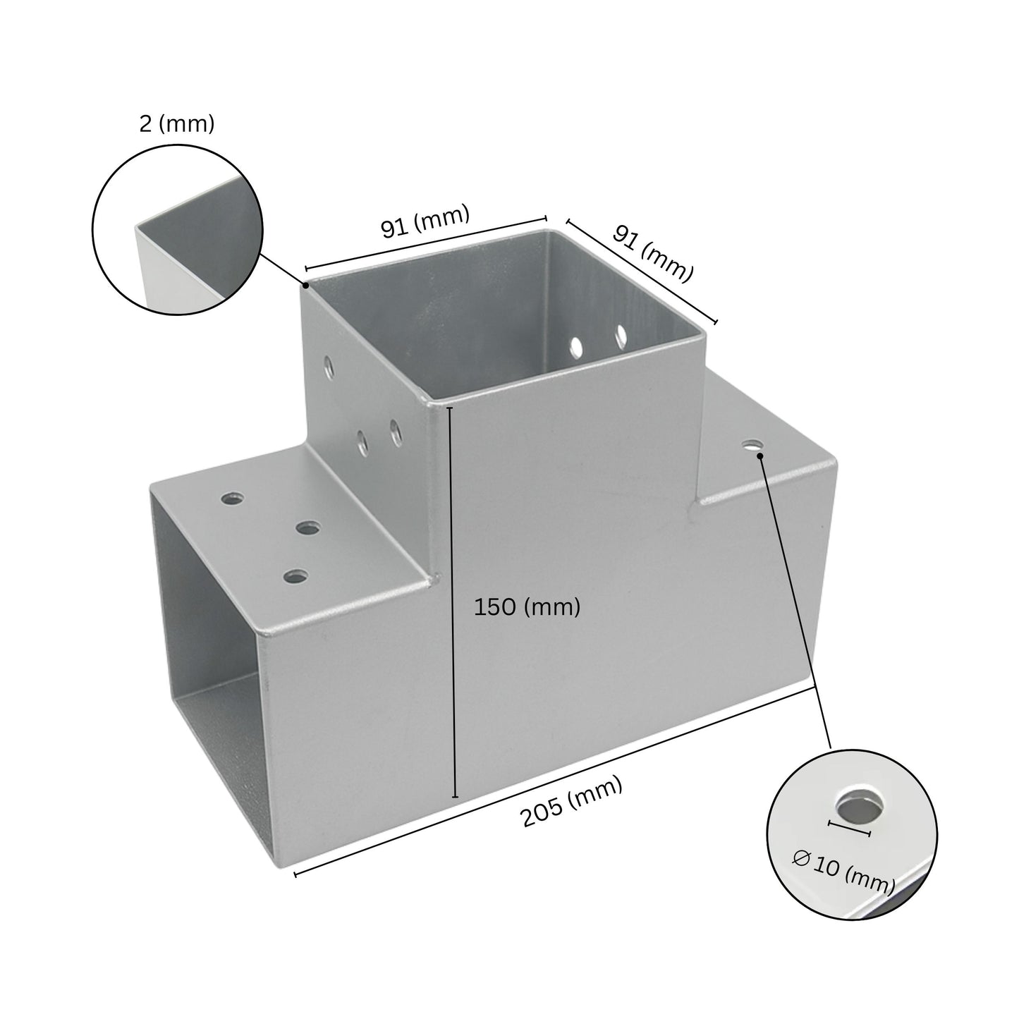 Connettore a T per pali