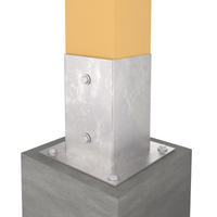 Square bolt down post support base