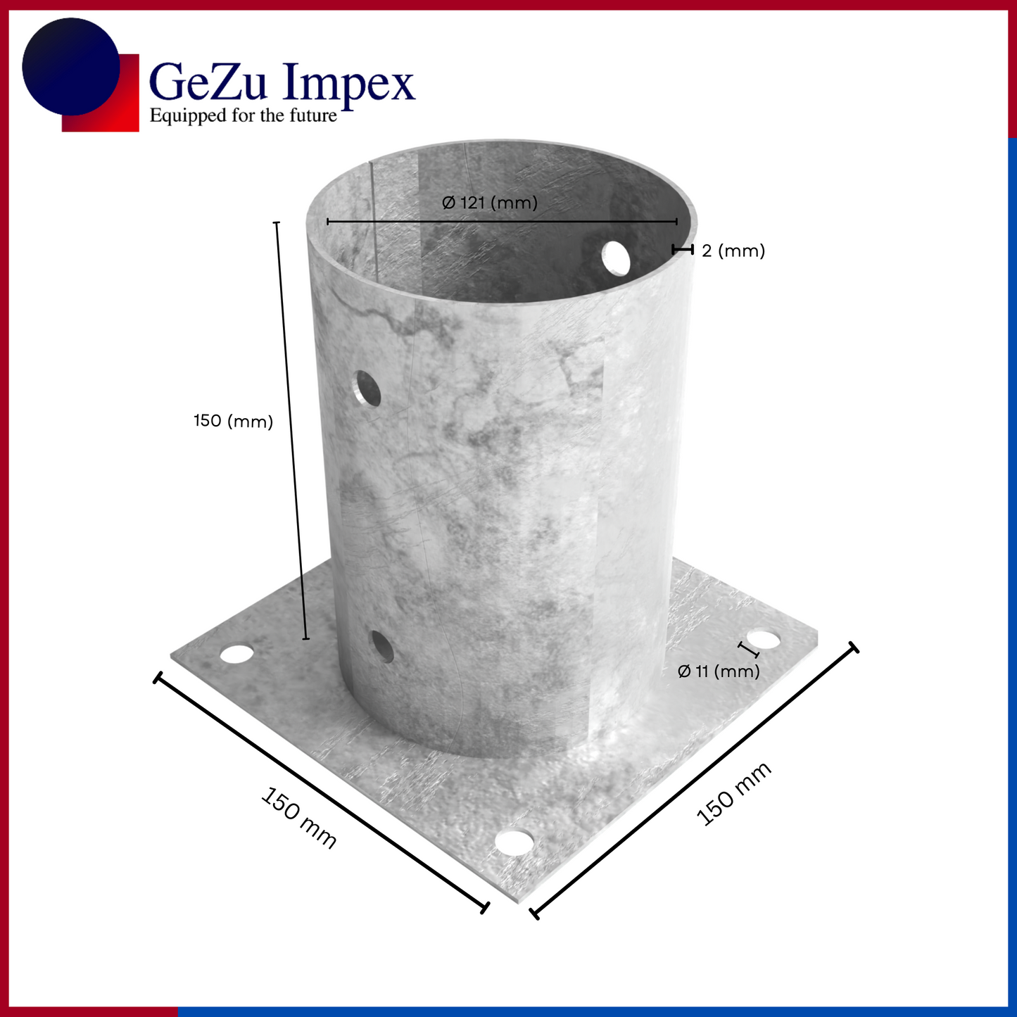 121 x 150 mm / Hot Dip Galvanised