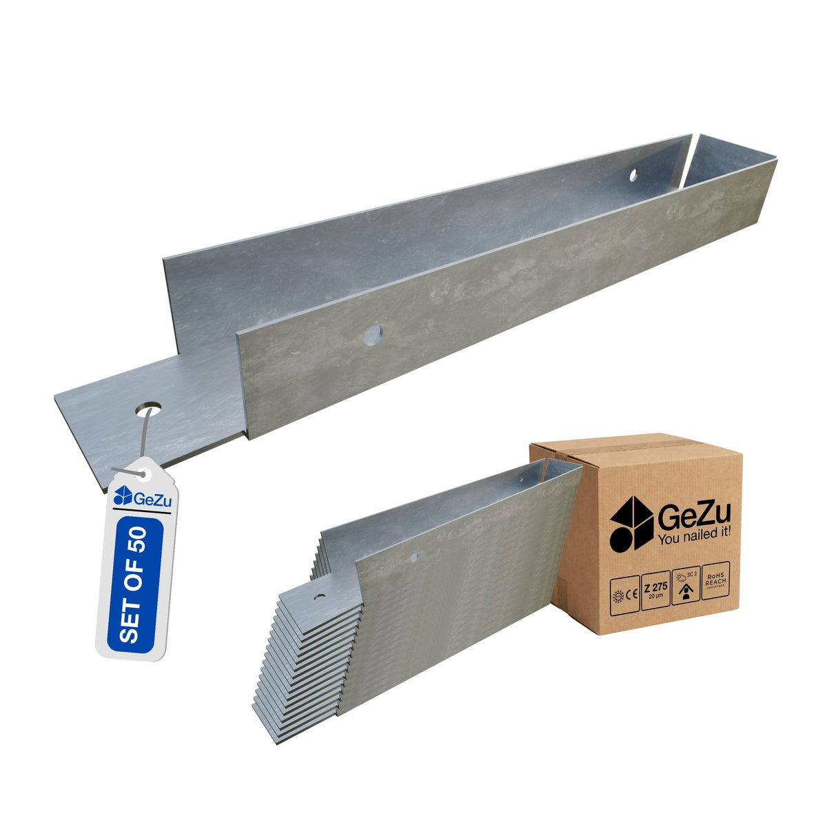Gravel board bracket clip - 30 mm - Gezu Impex