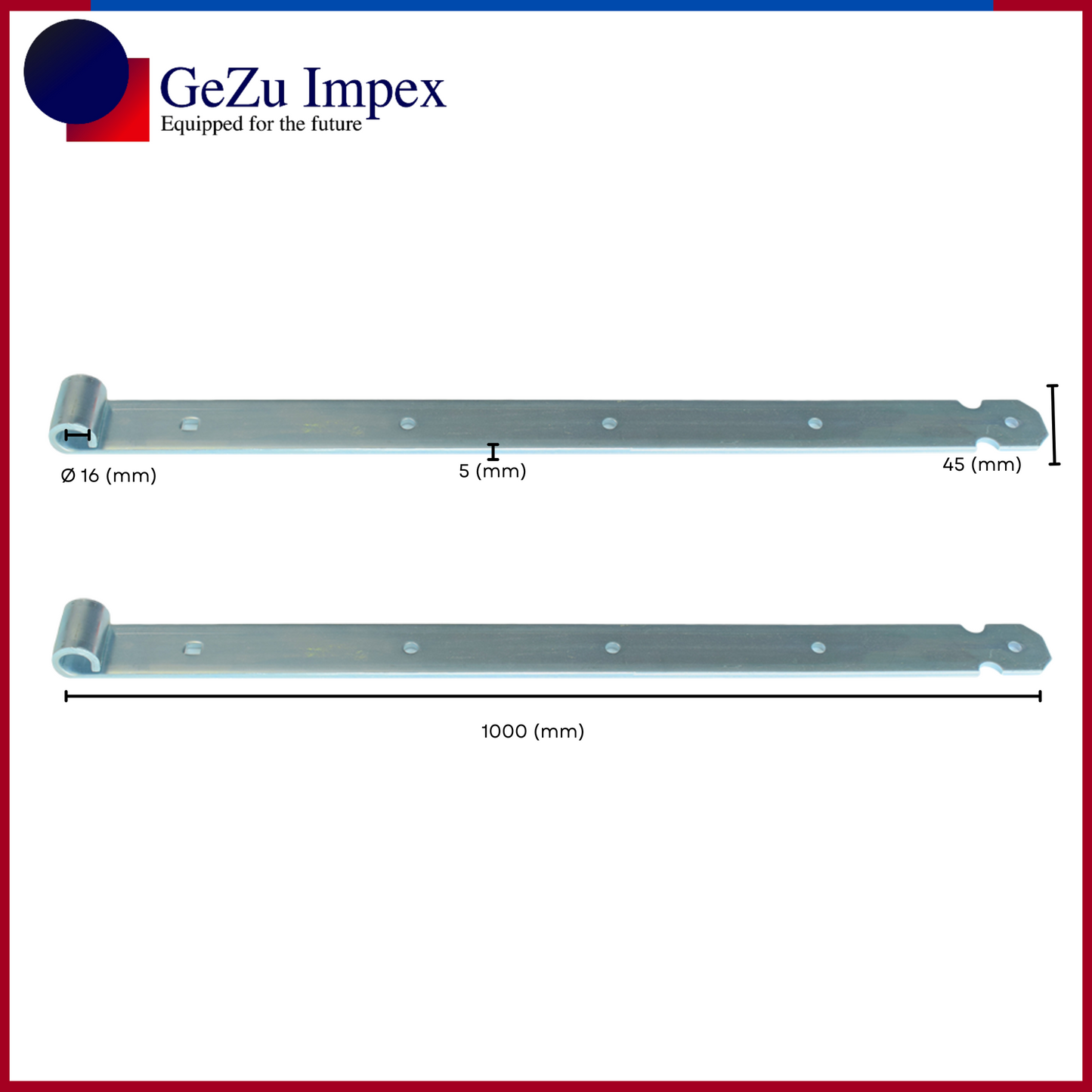 1000 mm / Electroplated