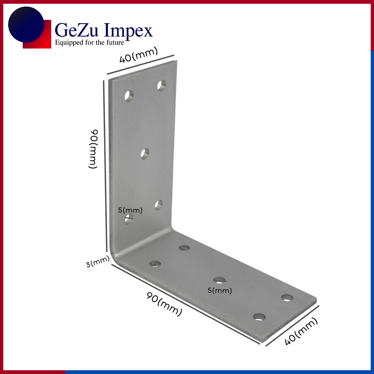 90 x 90 x 40 x 2.5 mm / Pre-Galvanised