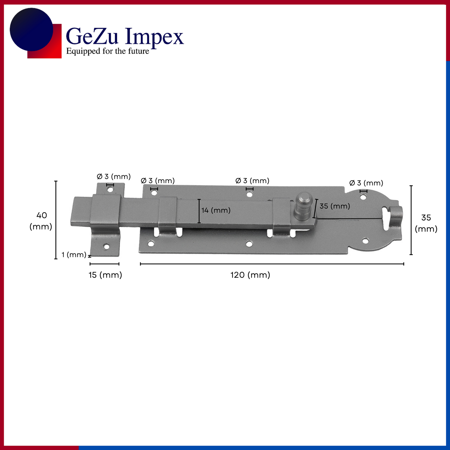 Slide bolt latch
