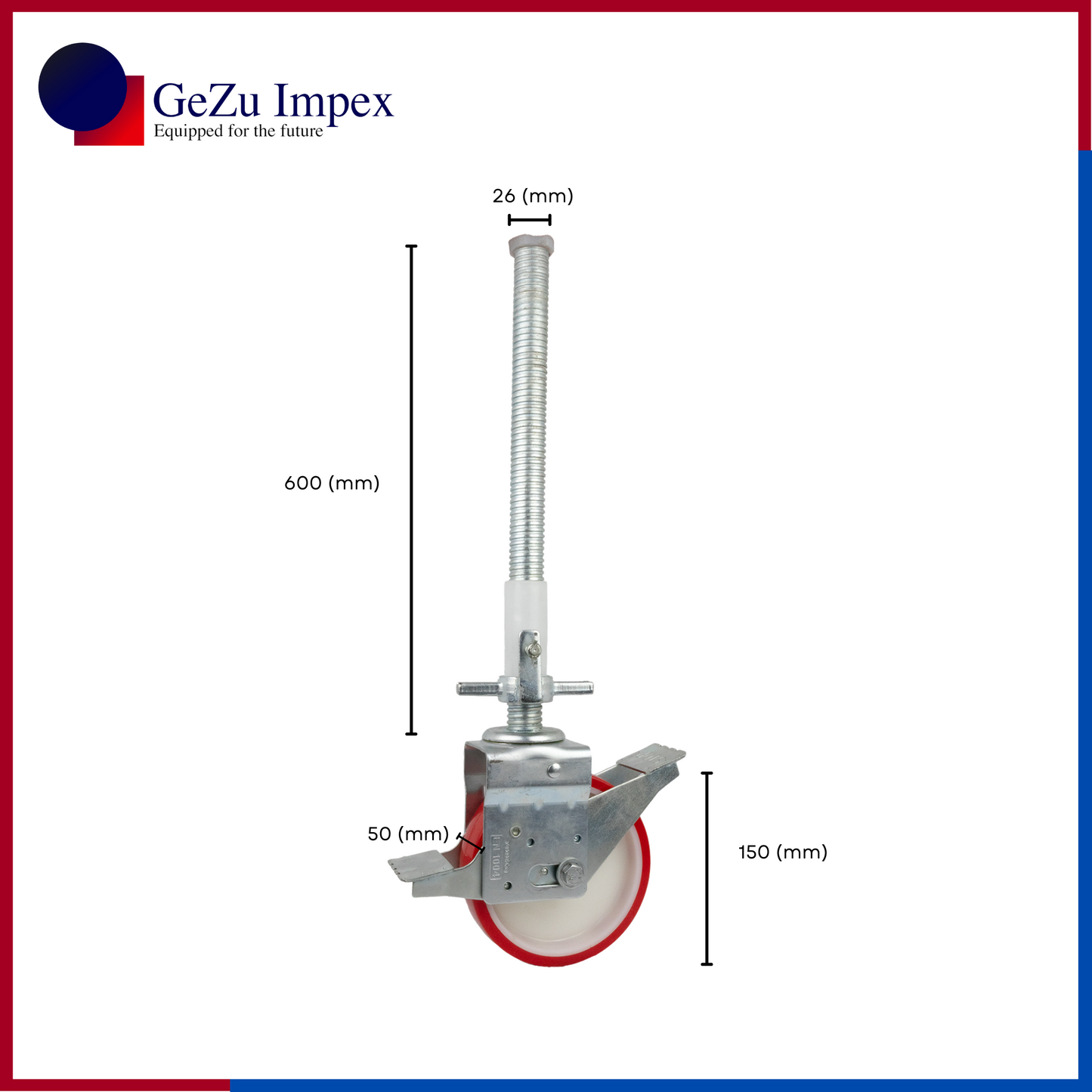 26 x 500 mm, 150 x 50 mm, 600 kg / Electroplated