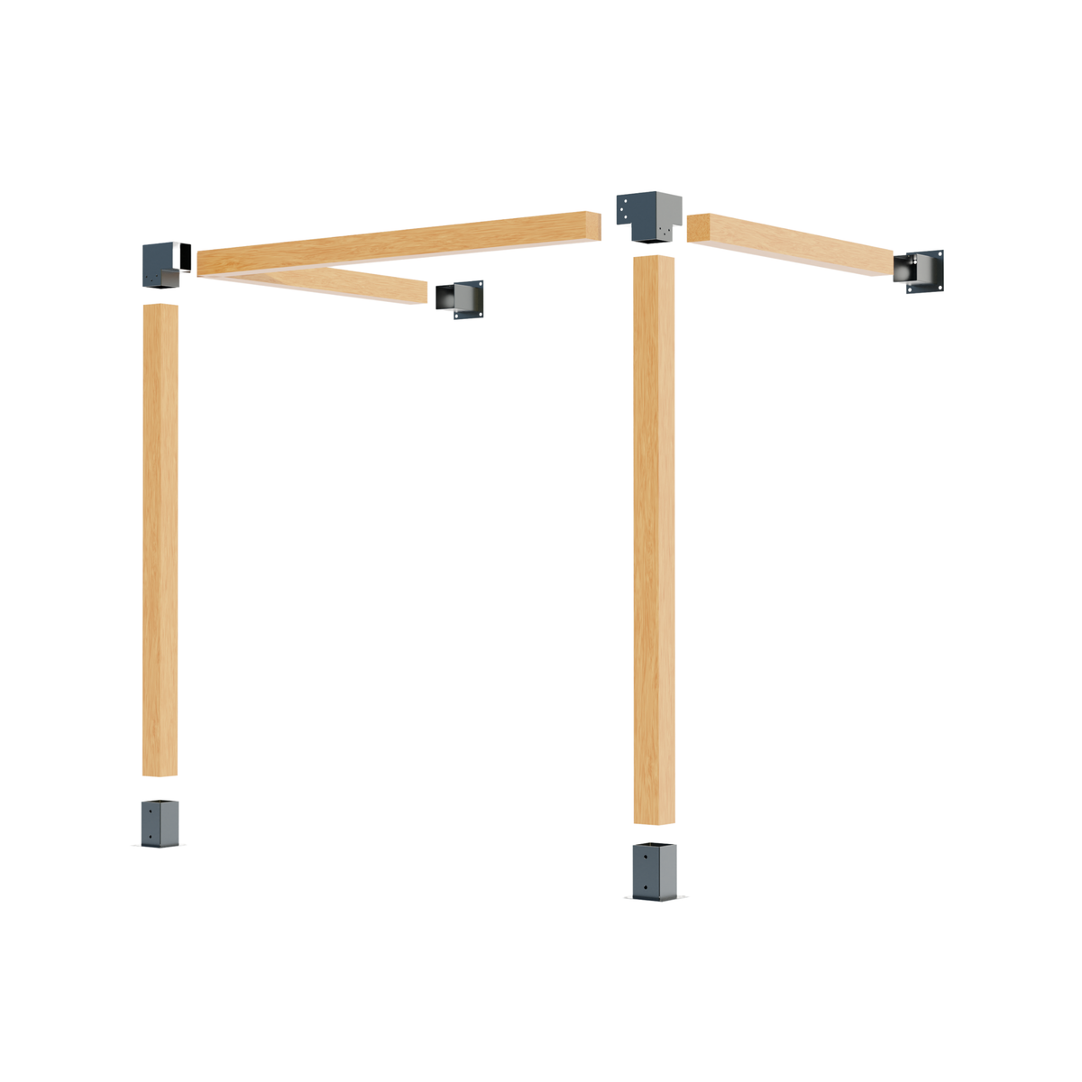 DIY wall-mounted pergola frame kit - detail view 7