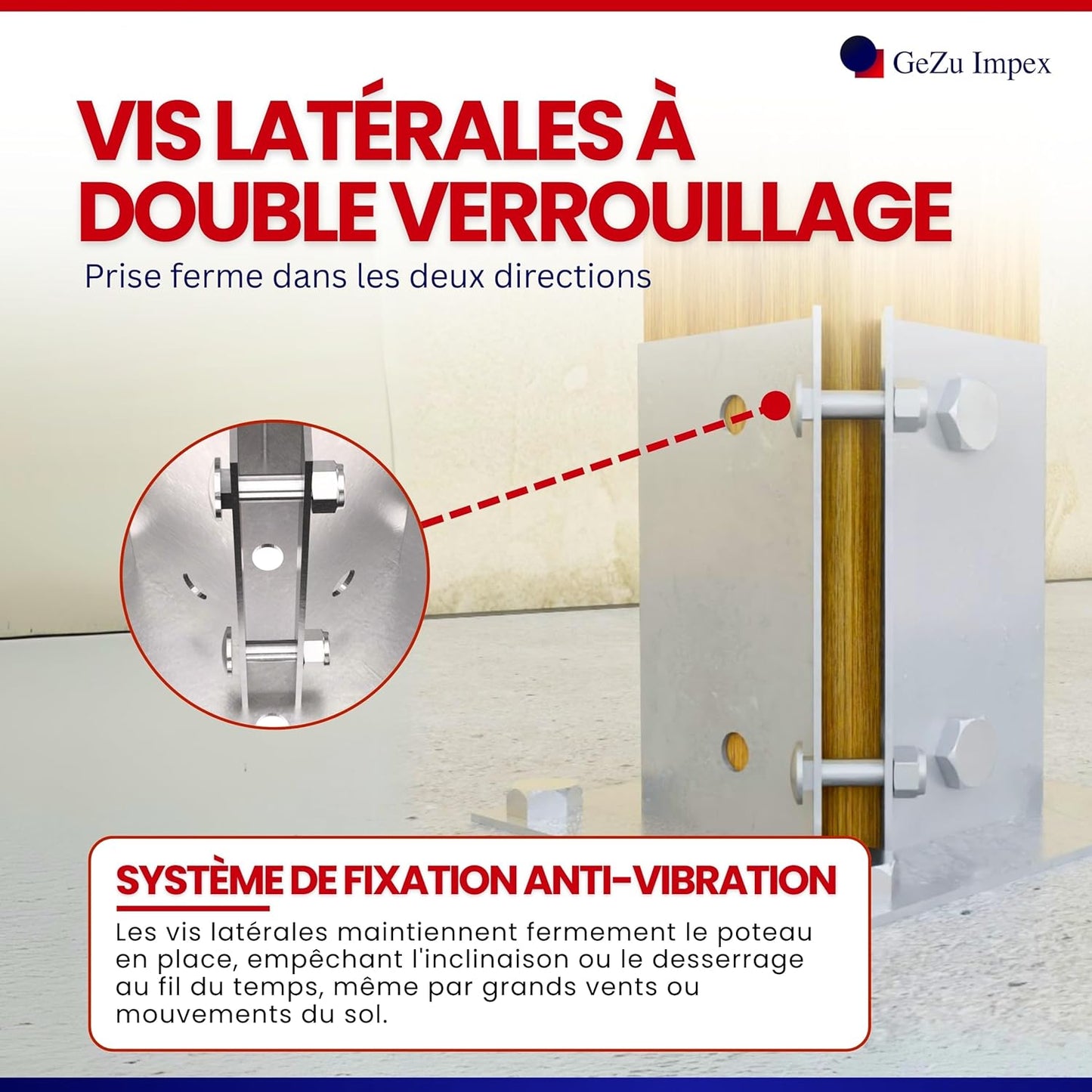 Ajustable Soporte de Poste Atornillable