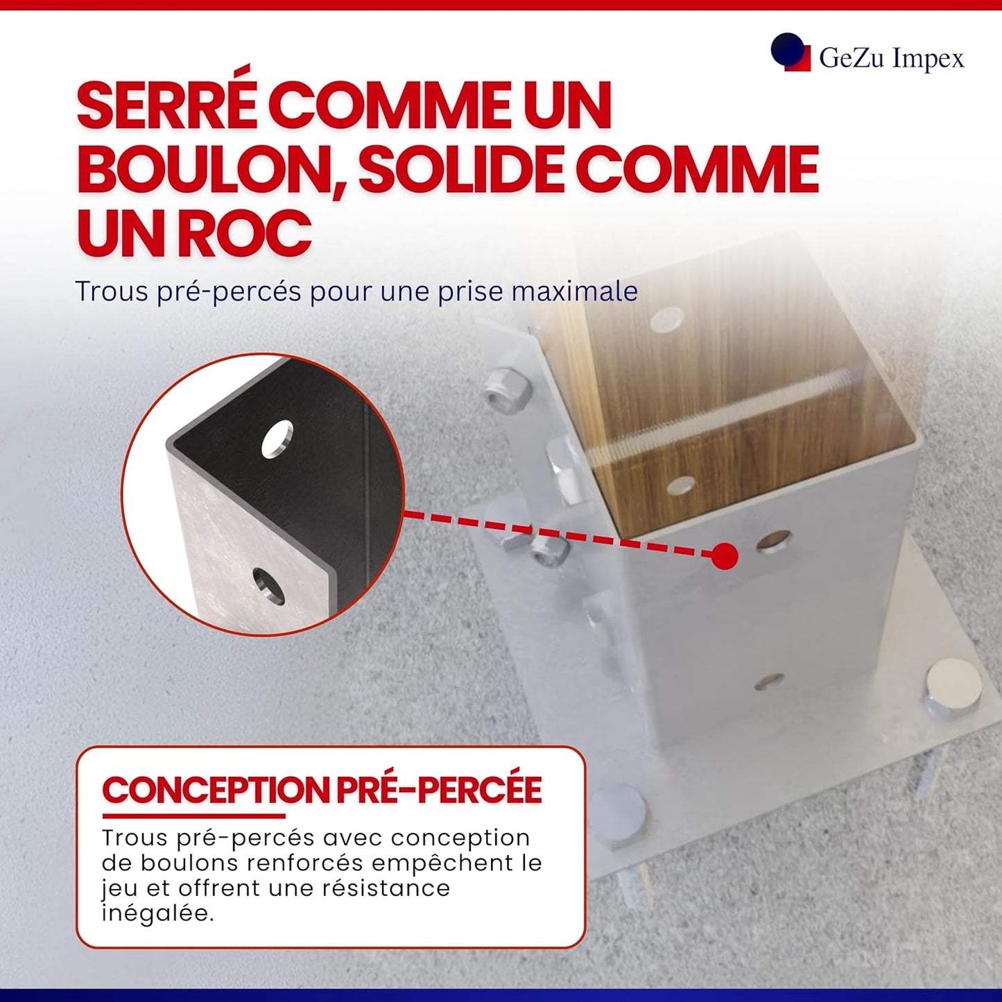 Ajustable Soporte de Poste Atornillable