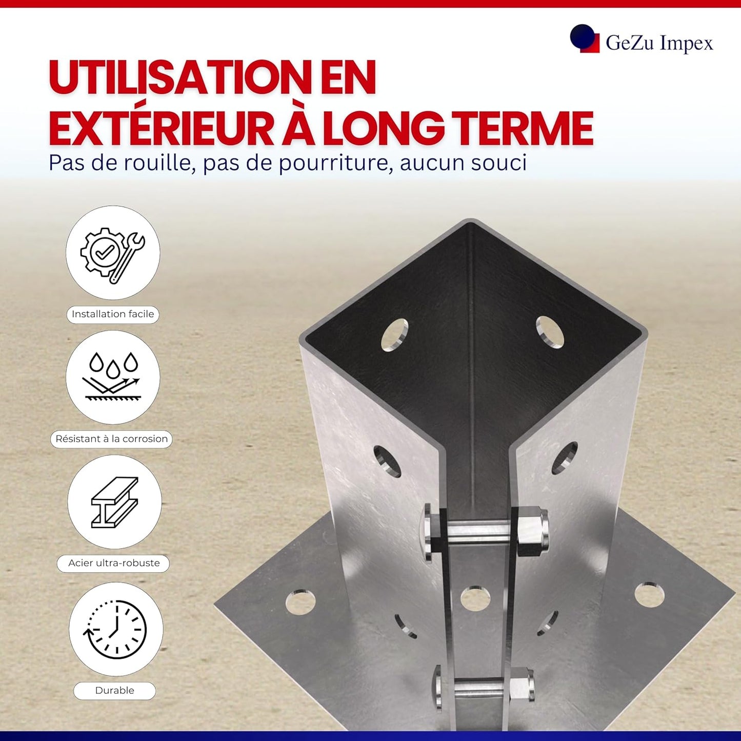 Ajustable Soporte de Poste Atornillable