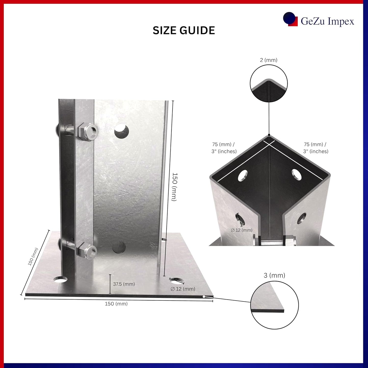 Ajustable Soporte de Poste Atornillable