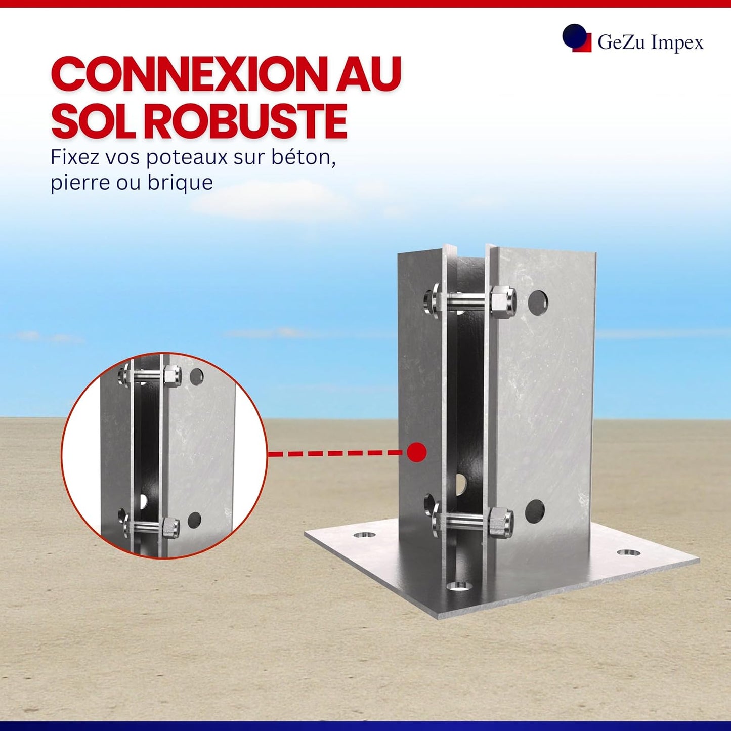 Ajustable Soporte de Poste Atornillable