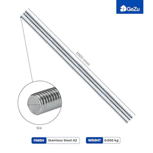 Threaded rod, galvanised steel studding - detail view 2