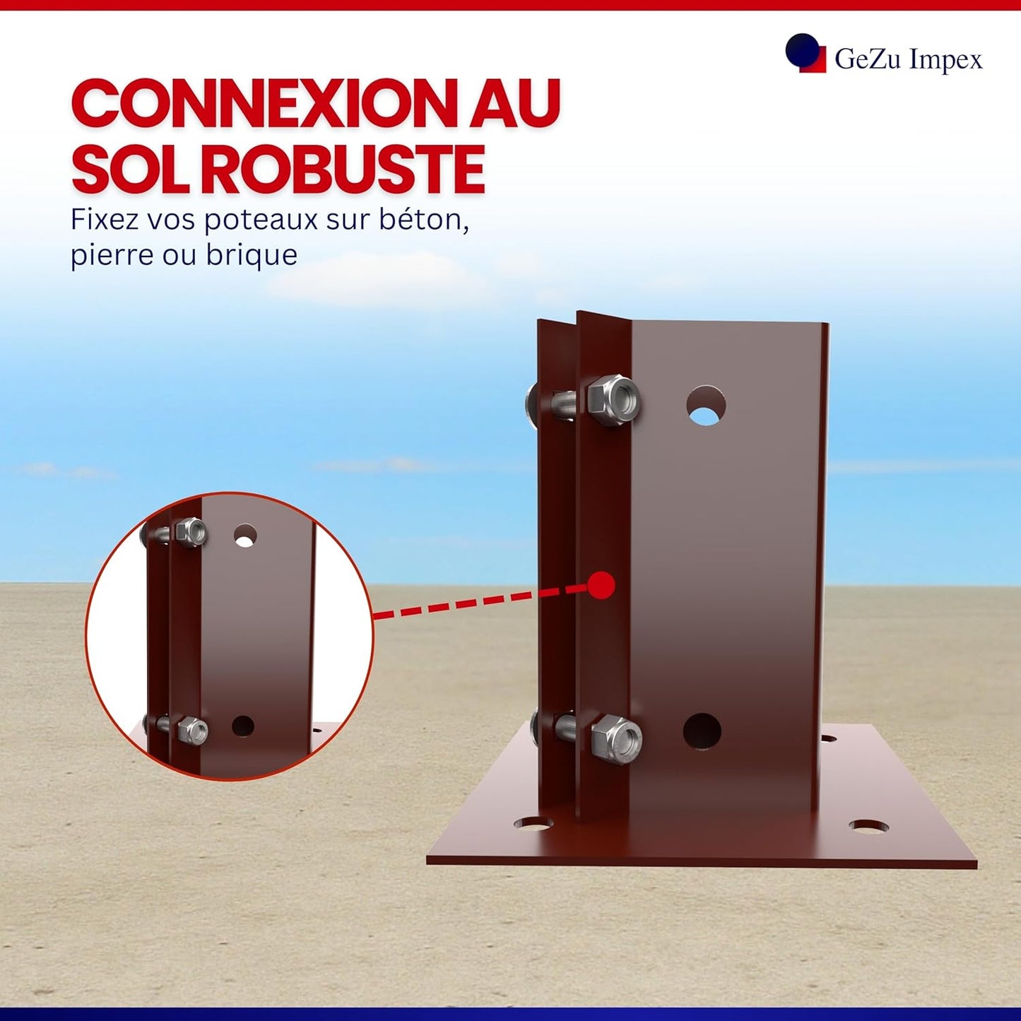 Ajustable Soporte de Poste Atornillable
