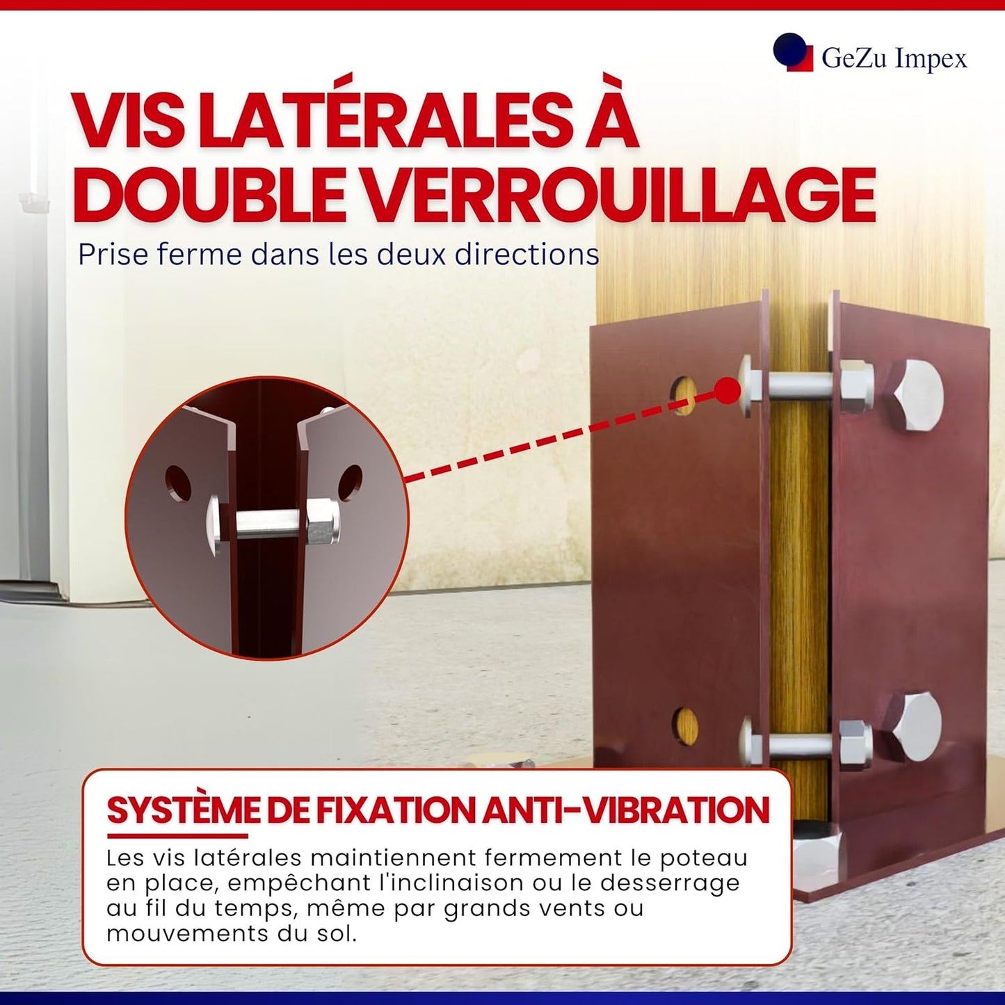 Ajustable Soporte de Poste Atornillable