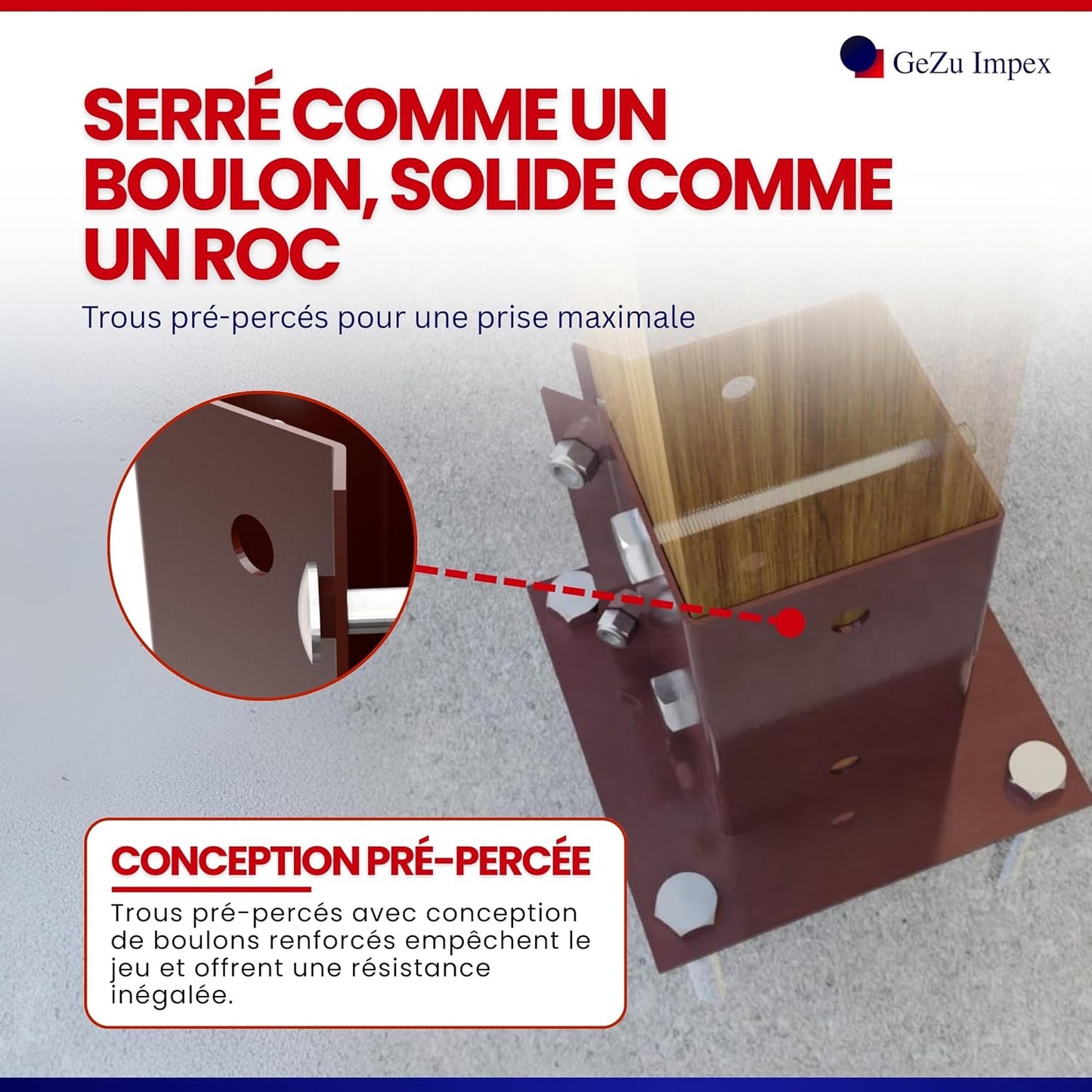 Ajustable Soporte de Poste Atornillable