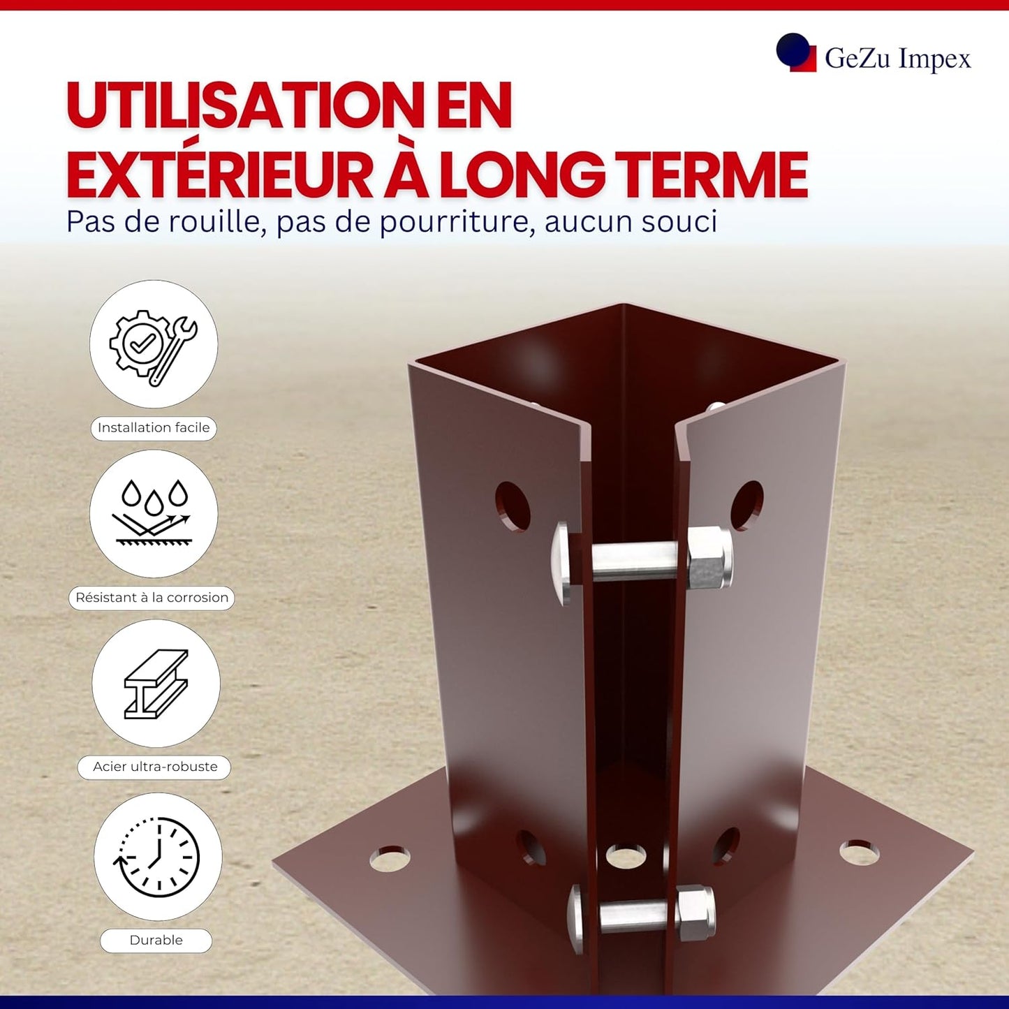 Ajustable Soporte de Poste Atornillable
