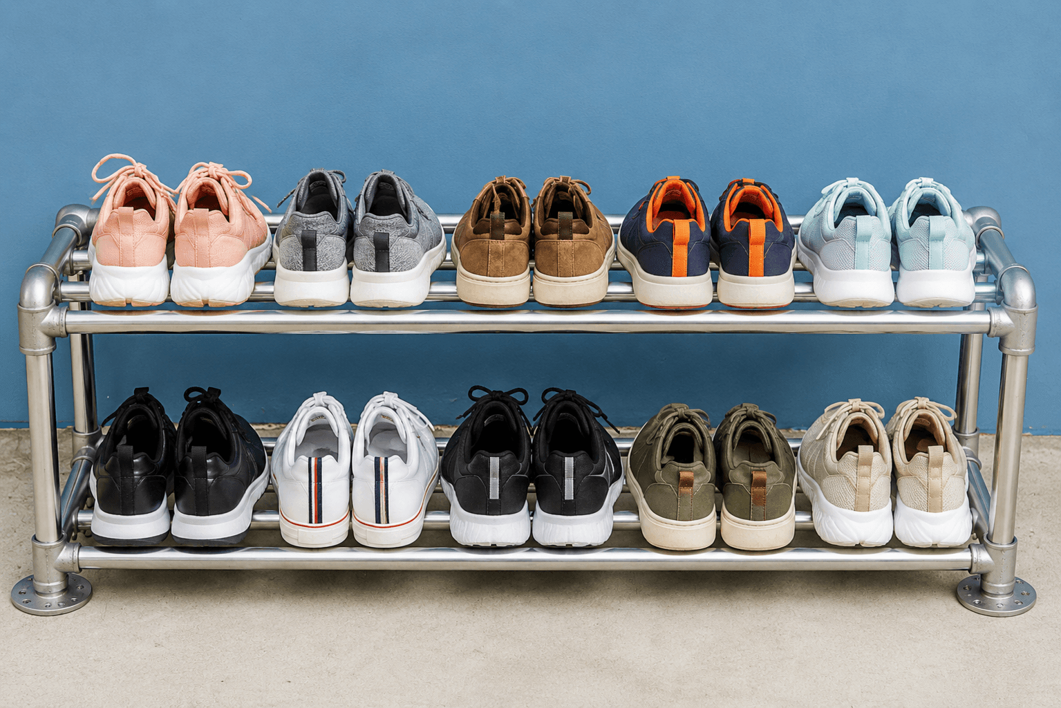 How to Make a DIY Shoe Rack at Home With Steel Pipes