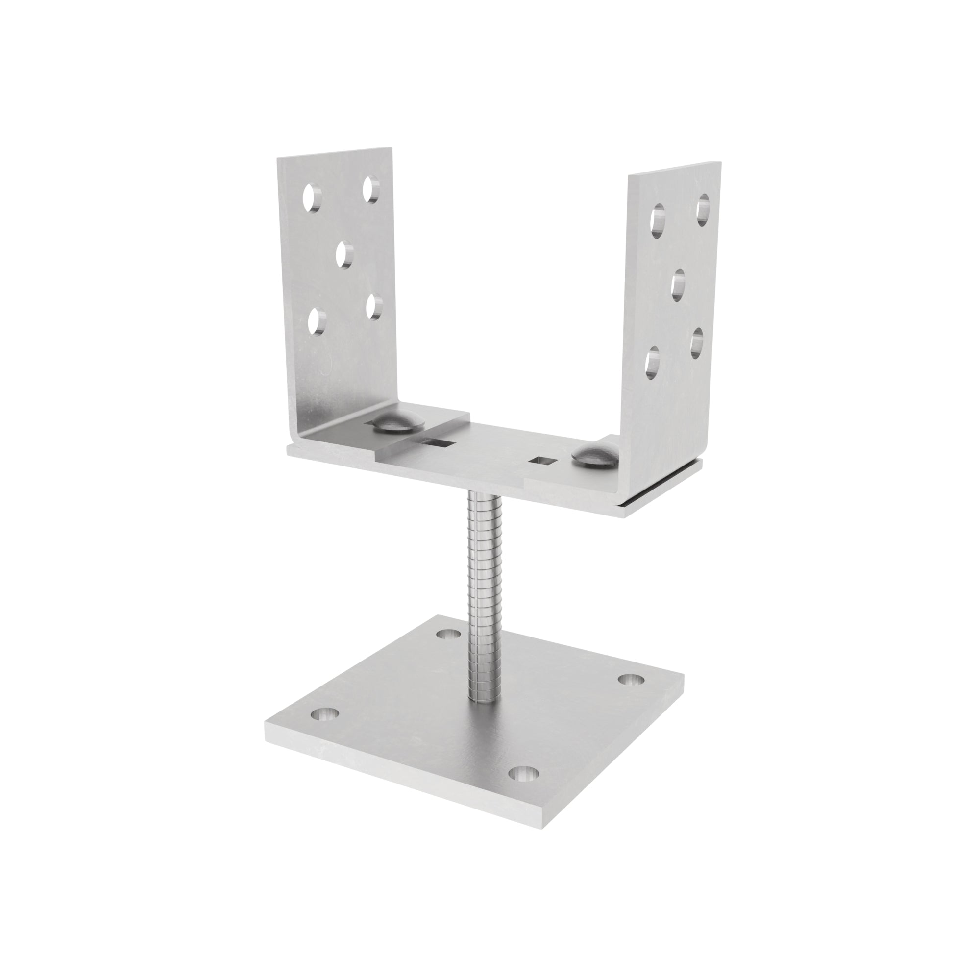 Adjustable Width U-Post Support with base plate