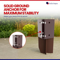Swift Clamp Concrete In Post Support 75x75mm Powder Coated