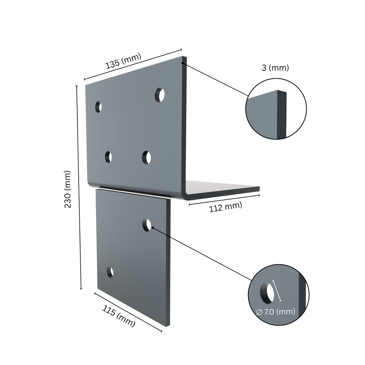 Conector en T Madera 