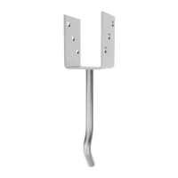 Supporto per palo a U da incementare con barra scanalata