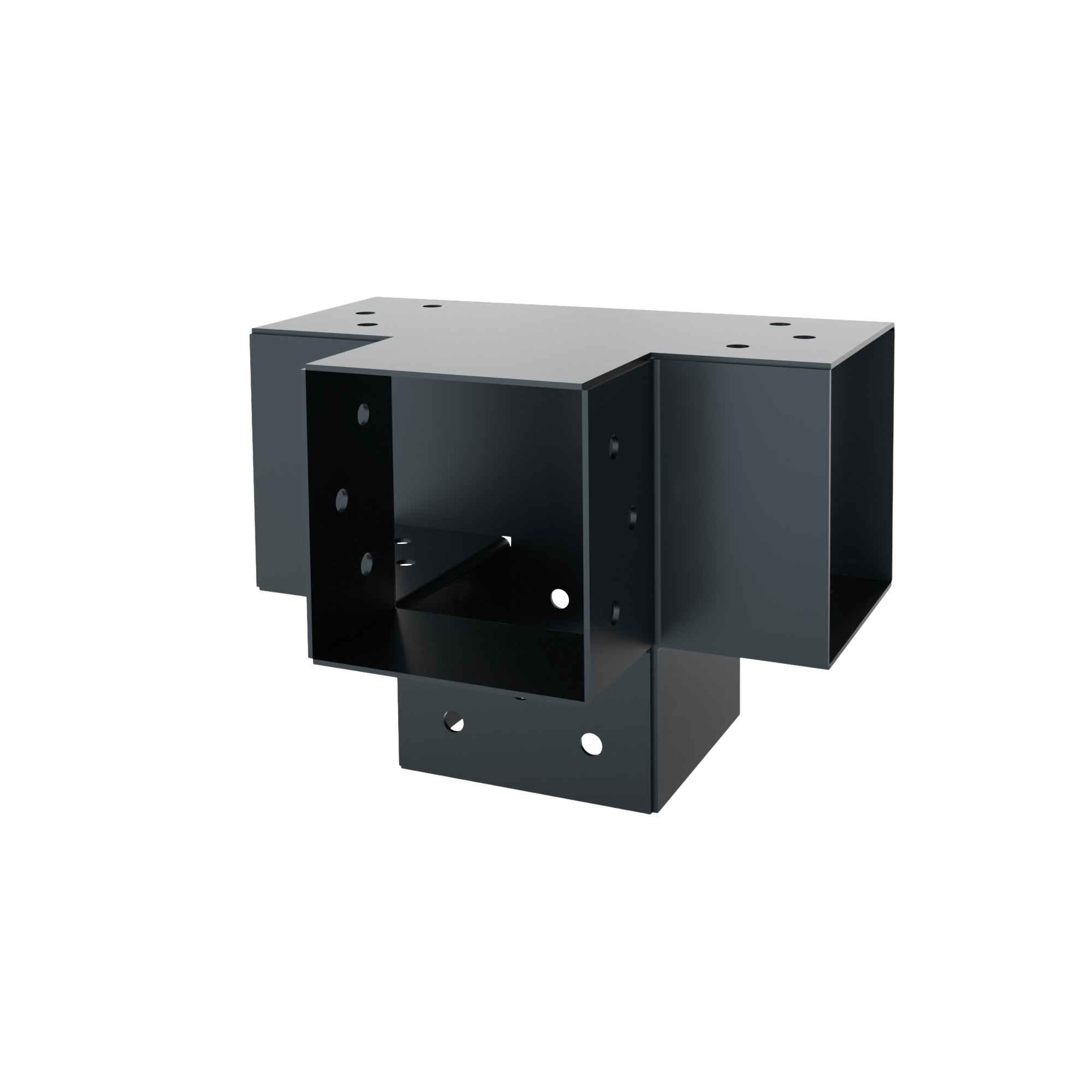 Post corner connector X shape