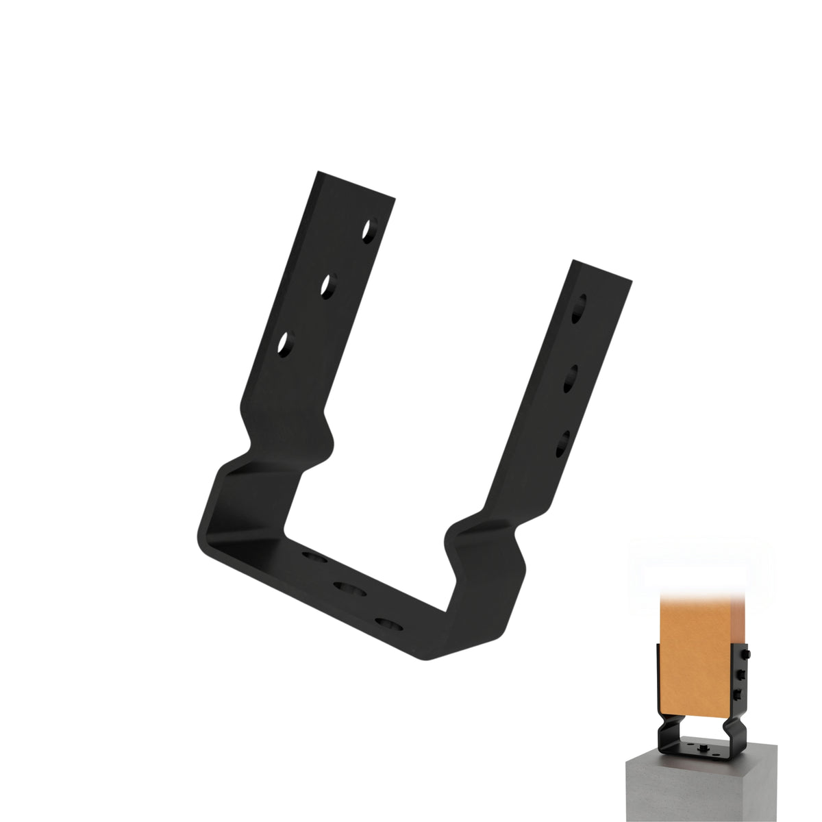 U Shaped Bracket with Bend | Fence Post Support