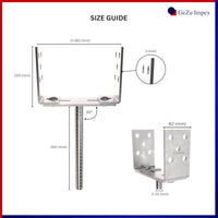 Adjustable Width U Post Support with TMT Rod