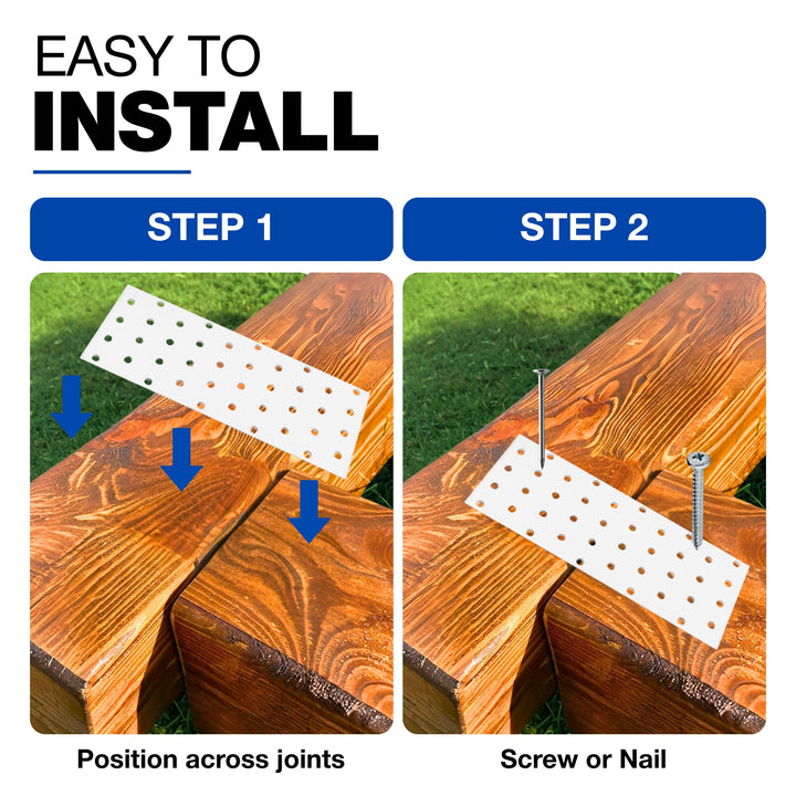 Perforated wood connector plate