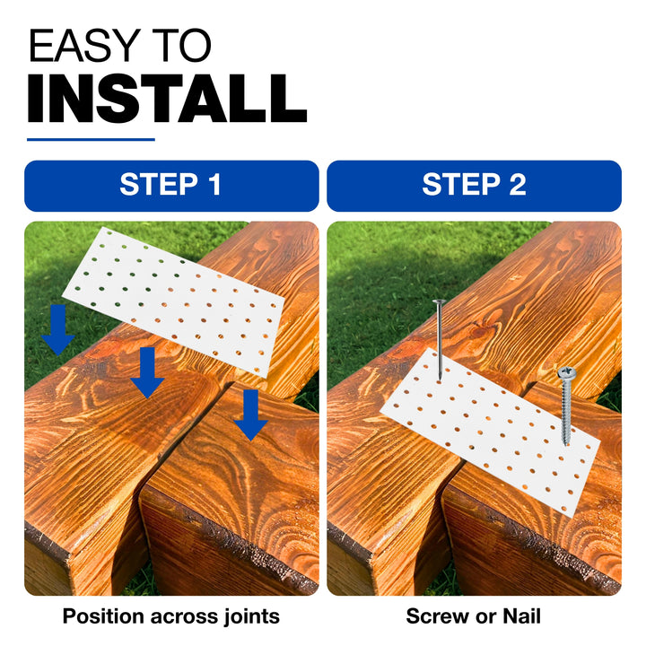 Perforated wood connector plate
