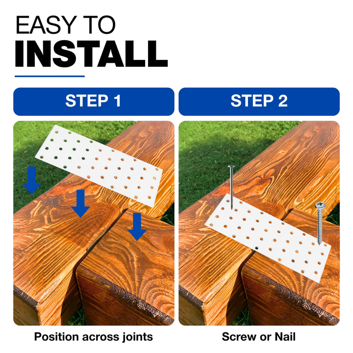 Perforated wood connector plate