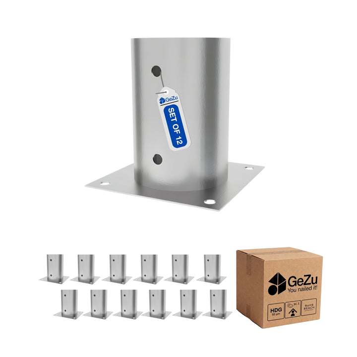 Stolpfäste med platta Bundle