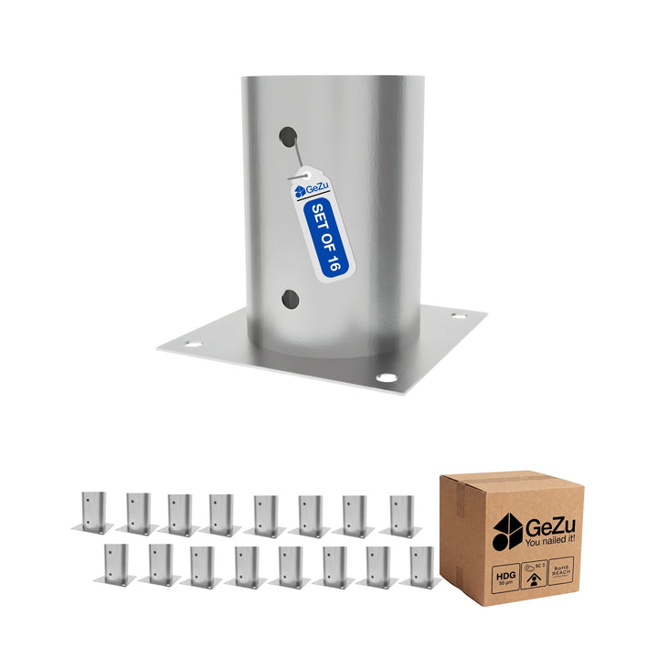 Stolpfäste med platta Bundle