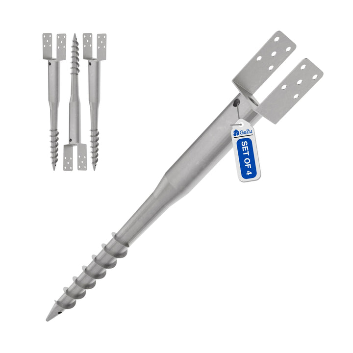 No Dig Ground Screw Anchor | U Model Ground Spike Bundle