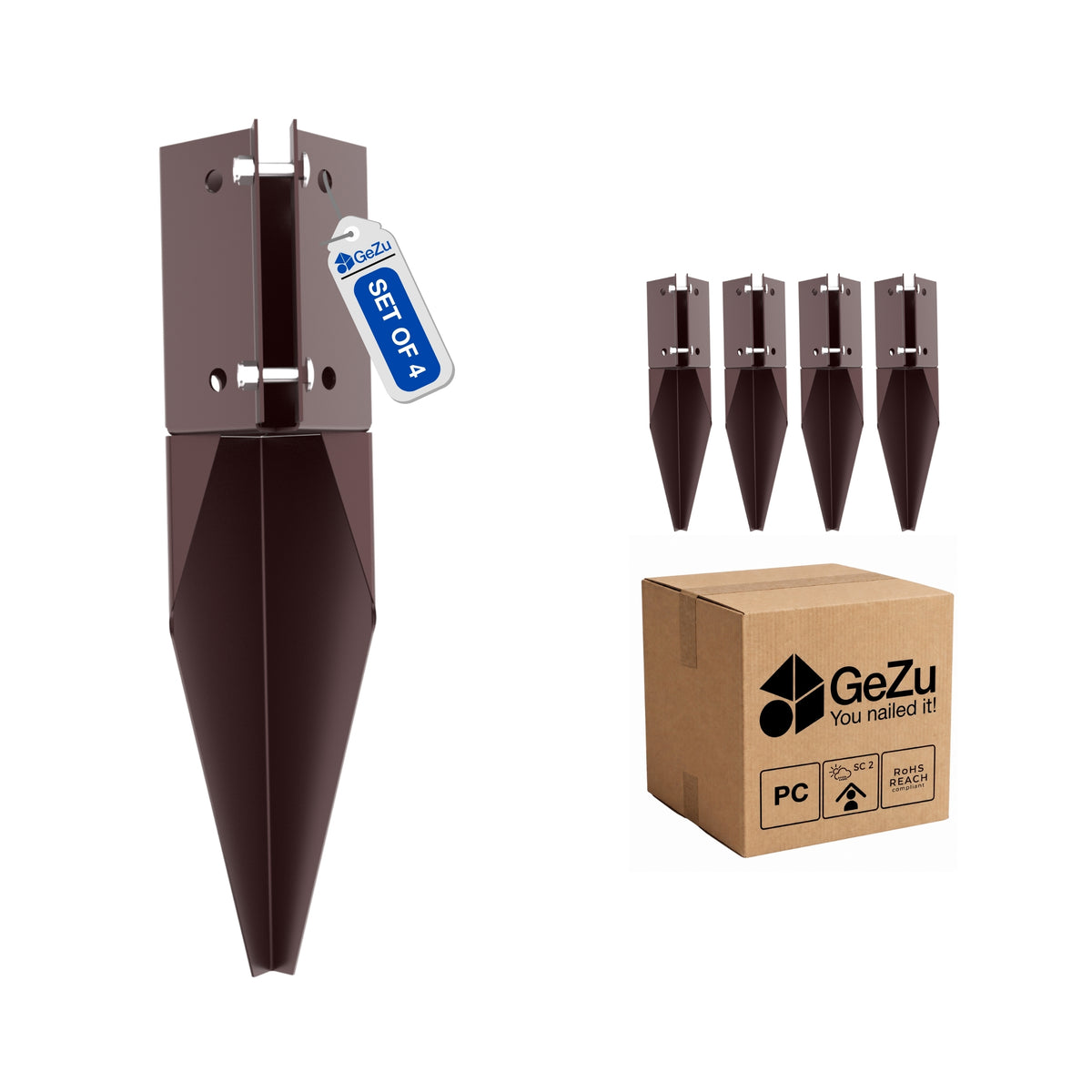 Swift clamp repair spur, fence post repair spike, multipack