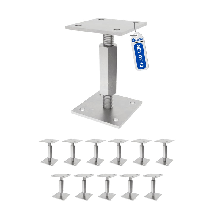 Embase pied de poteau réglable - Platine Bundle