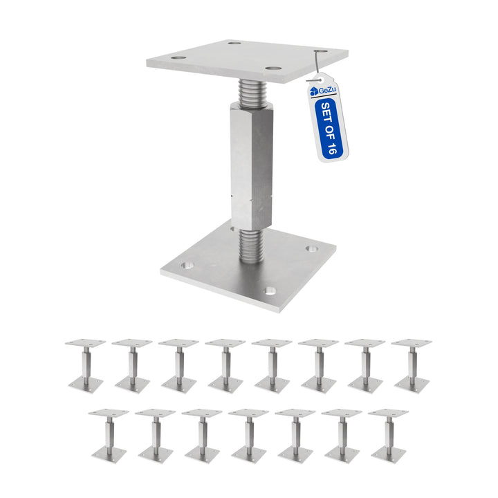 Embase pied de poteau réglable - Platine Bundle