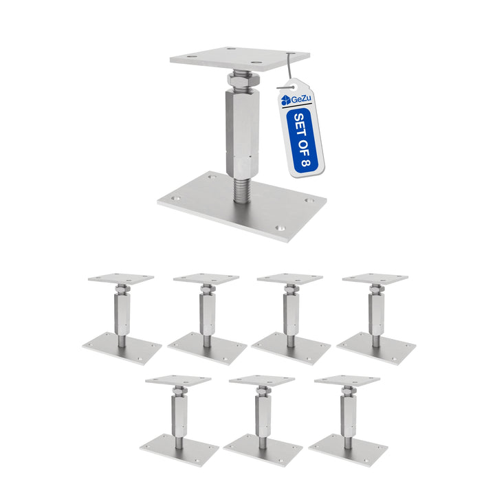 Embase pied de poteau réglable - Platine Bundle