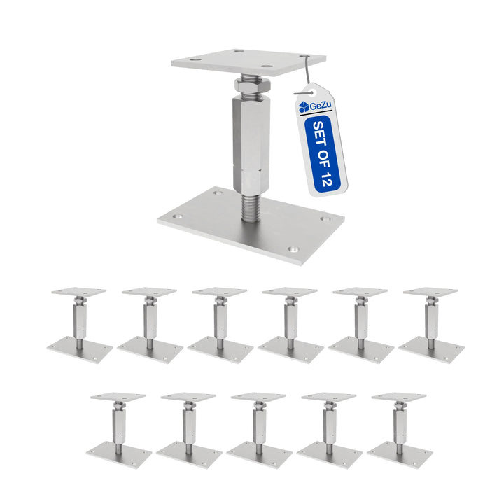 Embase pied de poteau réglable - Platine Bundle