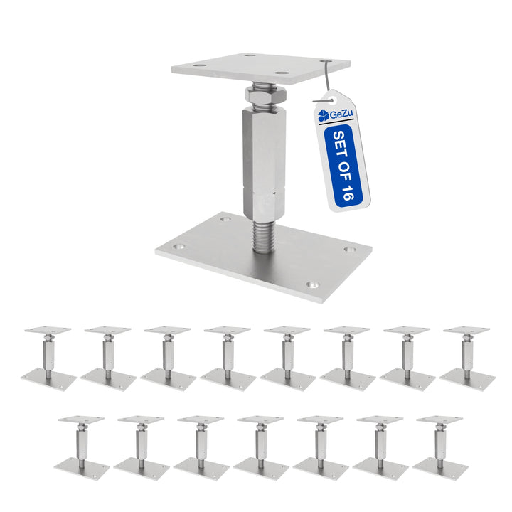 Embase pied de poteau réglable - Platine Bundle