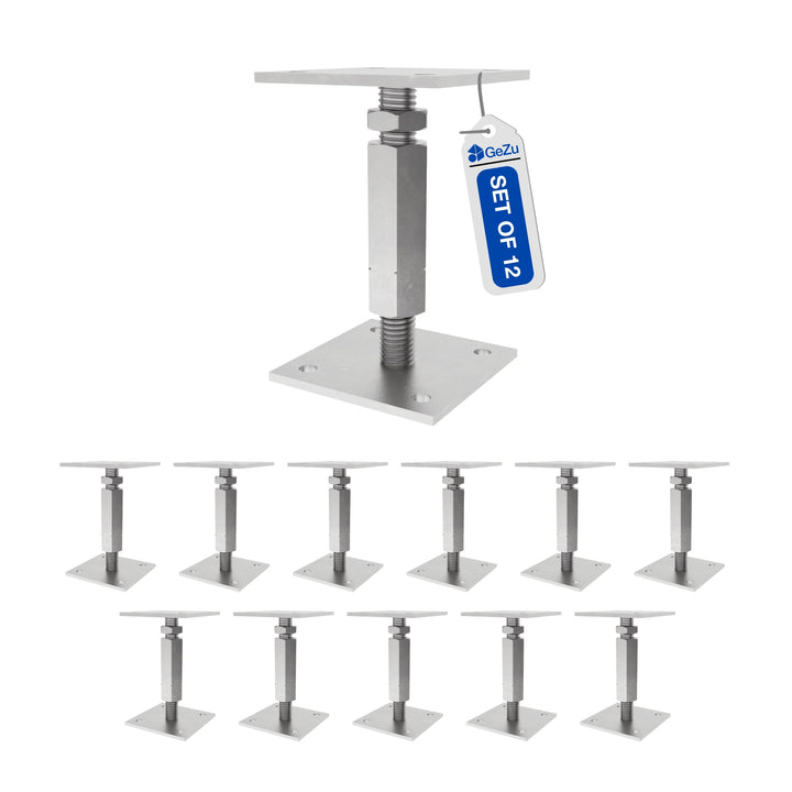 Embase pied de poteau réglable - Platine Bundle