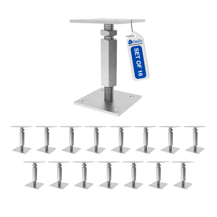 Embase pied de poteau réglable - Platine Bundle