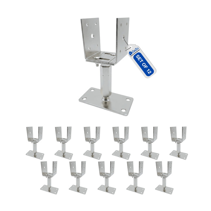 Bolt Down U Post Support Holder | Width & Hight Adjustable Bundle