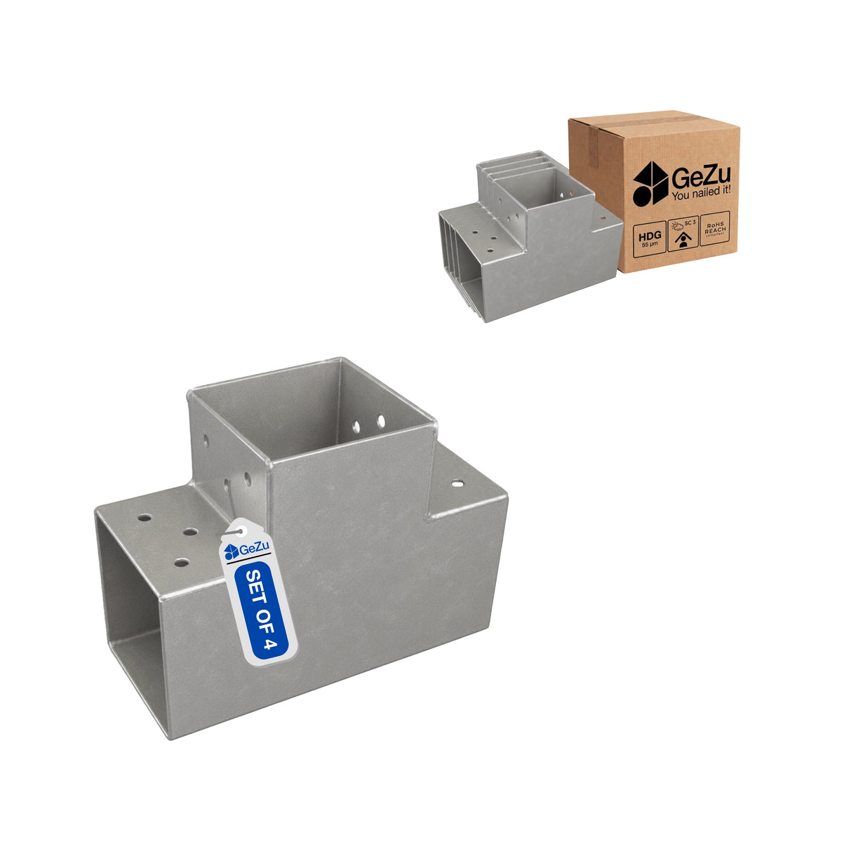 3-Way Post Connector T Shape, Pergola Corner Bracket Bundle