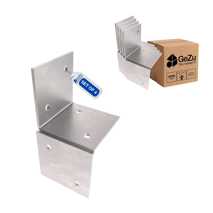 Pergola wall bracket, open style post connector, multipack