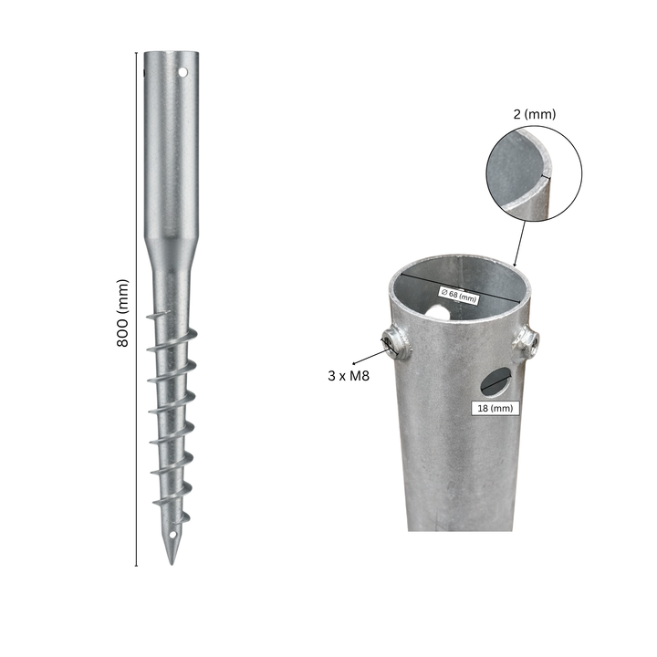 Post Support Spiral Round Beam