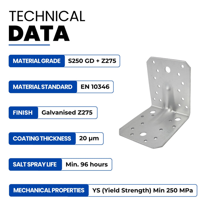 Angle bracket with rib